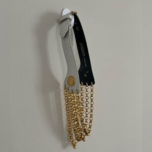 VTG Avignon White Leather Belt - Small